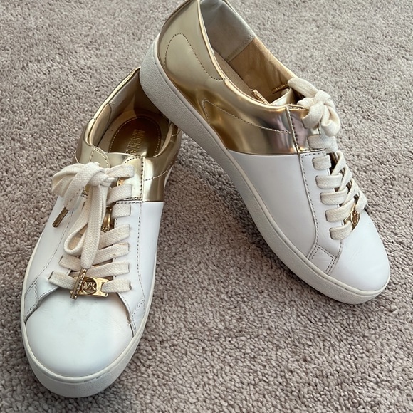 MICHAEL Michael Kors White & Gold Sneakers - Picture 5 of 5